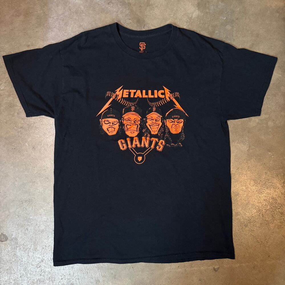 2022 MLB San Francisco Giants Metallica Night Men's L T Shirt